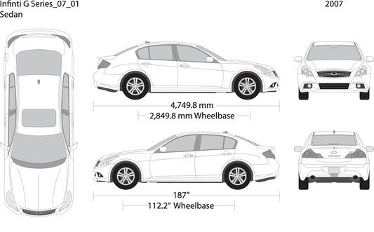 2007 Infiniti G Series V01 Vehicle Wrap Template