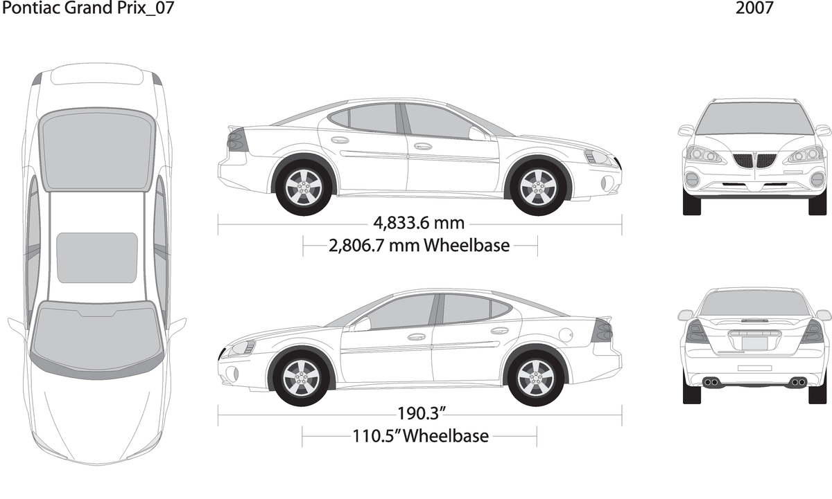 2007 Pontiac Grand Prix V07 Vehicle Wrap Template