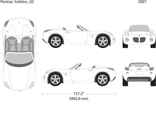 2007 Pontiac Solstice vector wrap template, Design-Ready PDF - GravBase