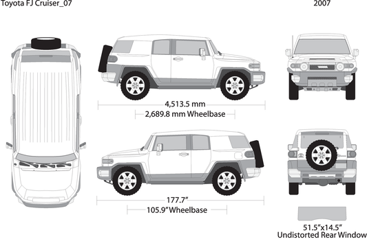 2007 Toyota Fj Cruiser V07 Vehicle Wrap Template