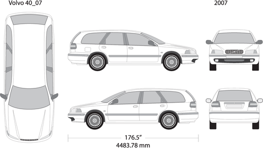 2007 Volvo Volvo 40 V07 Vehicle Wrap Template