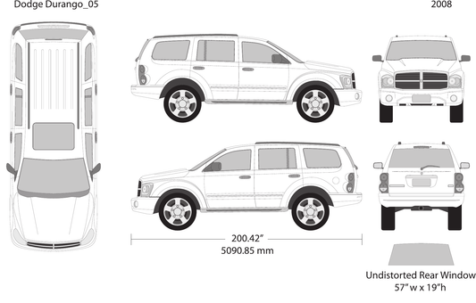 2008 Dodge Durango vector wrap template, Design-Ready PDF - GravBase