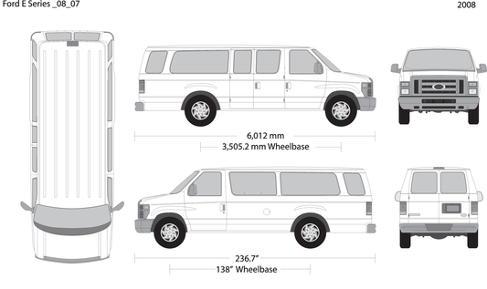 2008 Ford E Series V07 Vehicle Wrap Template