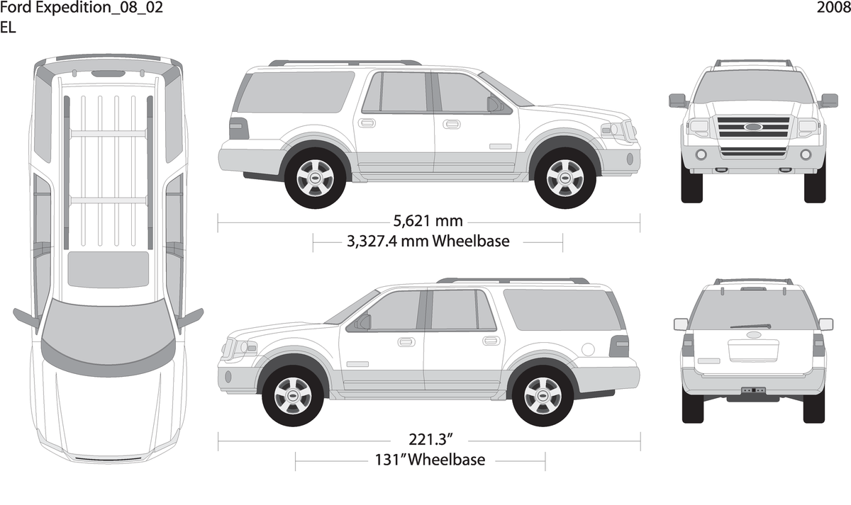 2008 Ford Expedition V02 Vehicle Wrap Template