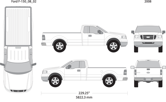 2008 Ford F 150 V02 Vehicle Wrap Template