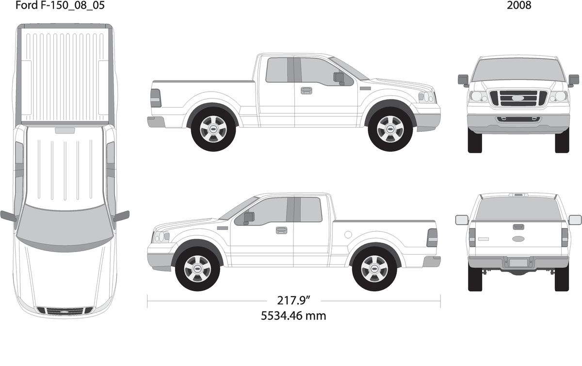 2008 Ford F 150 V05 Vehicle Wrap Template