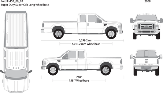2008 Ford F 450 V03 Vehicle Wrap Template