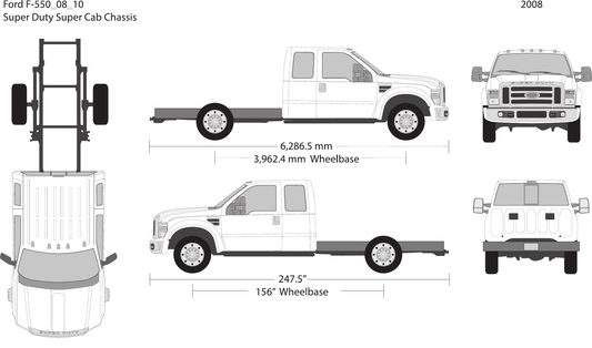 2008 Ford F-550 Vector Wrap Template - GravBase