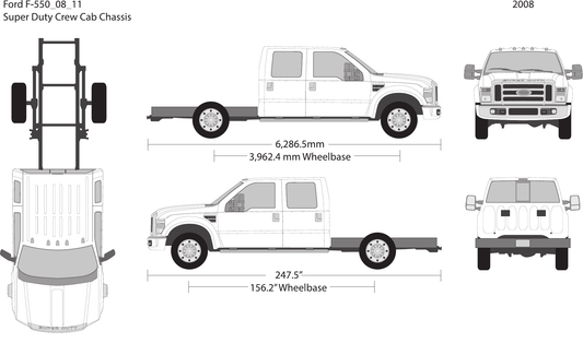 2008 Ford F-550 Vector Wrap Template - GravBase