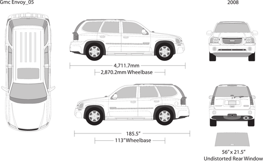 2008 GMC Envoy Vector Wrap Template - GravBase