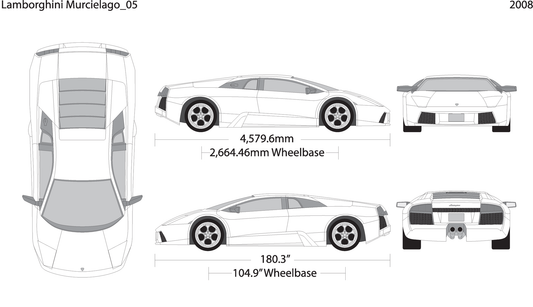 2008 Lamborghini Murcielago V05 Vehicle Wrap Template