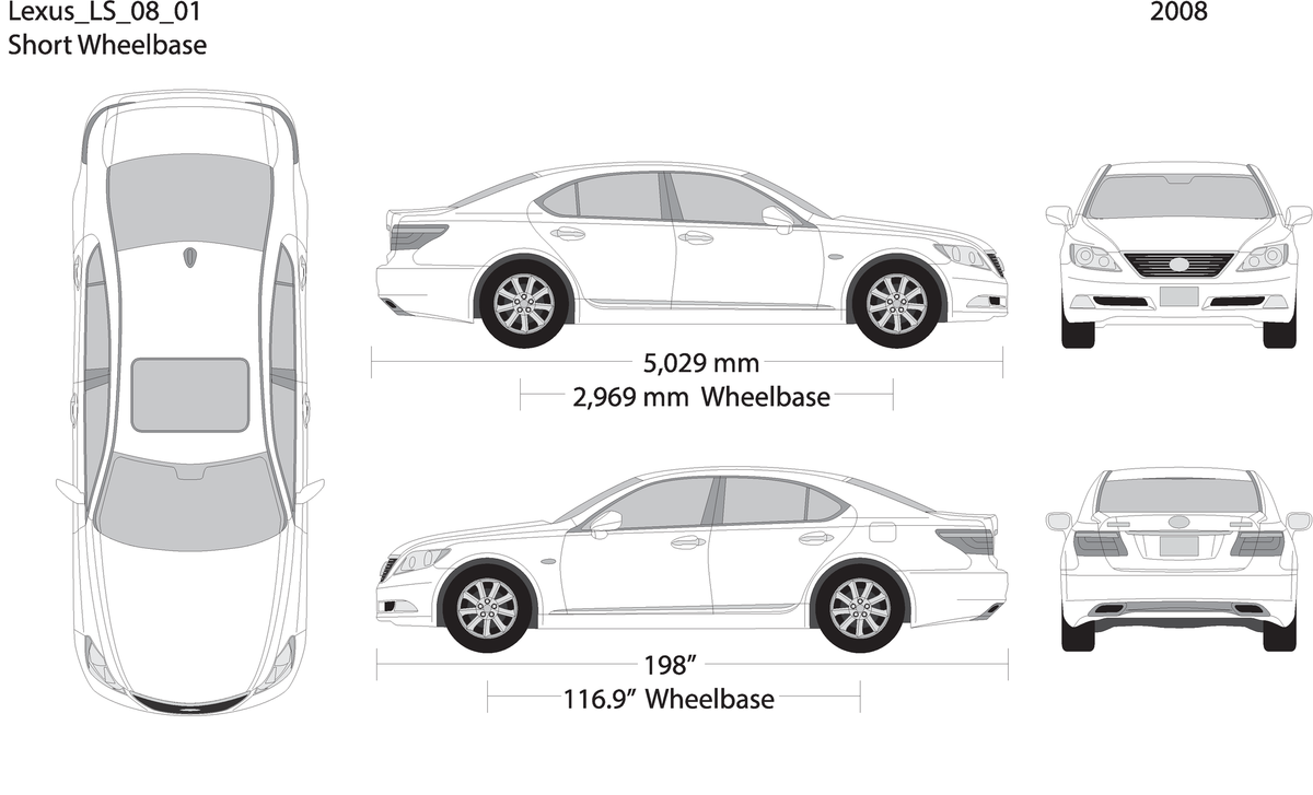 2008 Lexus Ls V01 Vehicle Wrap Template
