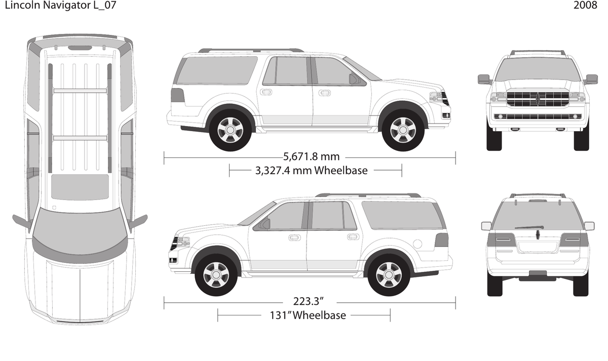 2008 Lincoln Navigator vector wrap template V07, Design-Ready PDF - GravBase
