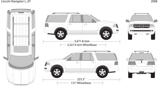 2008 Lincoln Navigator vector wrap template V07, Design-Ready PDF - GravBase