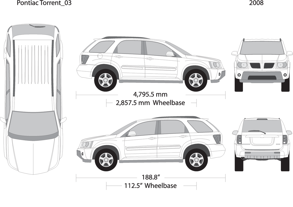 2008 Pontiac Torrent V03 Vehicle Wrap Template