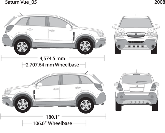 2008 Saturn Vue V05 Vehicle Wrap Template