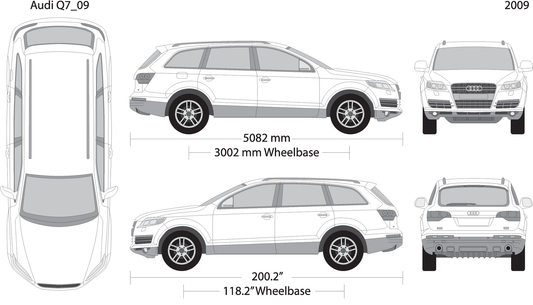 2009 Audi Q7 V09 Vehicle Wrap Template