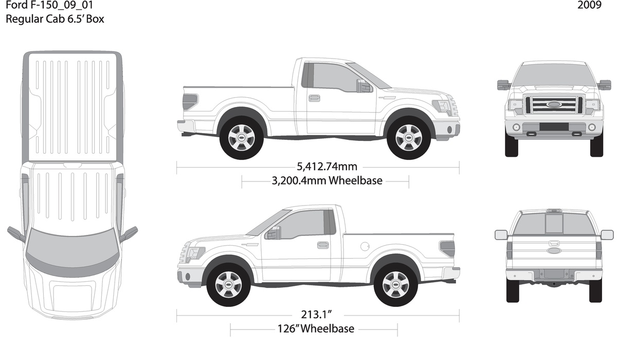2009 Ford F 150 V01 Vehicle Wrap Template