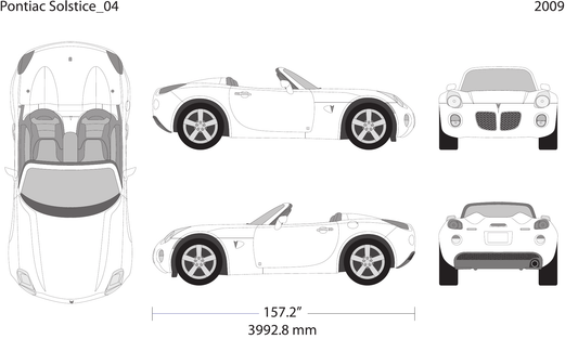 2009 Pontiac Solstice vector wrap template, Design-Ready PDF - GravBase