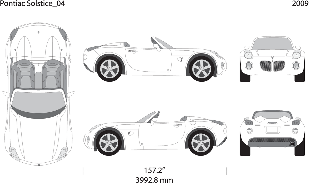 2009 Pontiac Solstice V04 Vehicle Wrap Template
