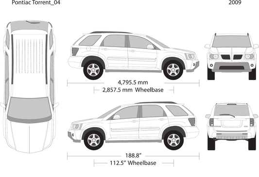 2009 Pontiac Torrent vector wrap template, Design-Ready PDF - GravBase