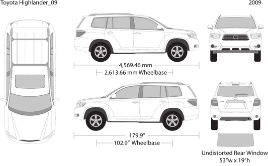 2009 Toyota Highlander vector wrap template, Design-Ready PDF - GravBase