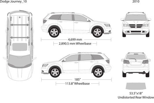 2010 Dodge Journey Vector Wrap Template - GravBase