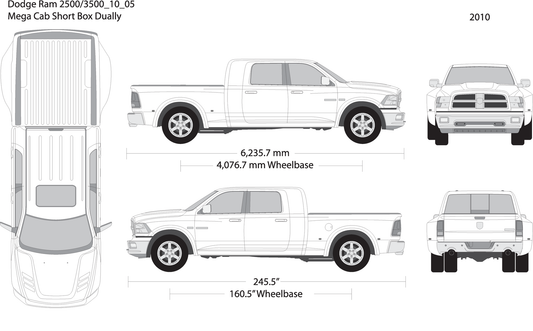 2010 Dodge Ram 2500 3500 V05 Vehicle Wrap Template