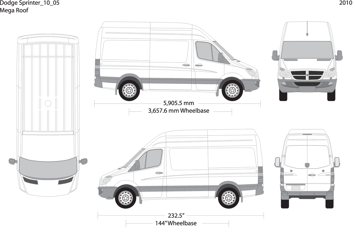 2010 Dodge Sprinter V05 Vehicle Wrap Template
