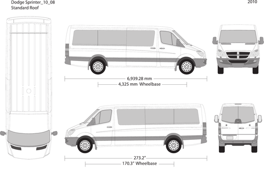 2010 Dodge Sprinter vector wrap template V08, Design-Ready PDF - GravBase