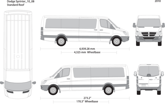 2010 Dodge Sprinter V08 Vehicle Wrap Template