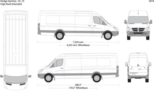 2010 Dodge Sprinter V13 Vehicle Wrap Template