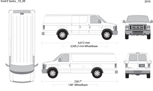 2010 Ford E Series V09 Vehicle Wrap Template