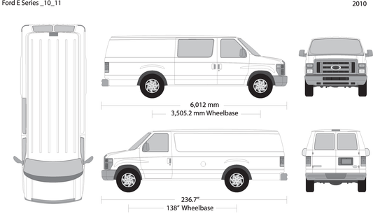 2010 Ford E Series V11 Vehicle Wrap Template