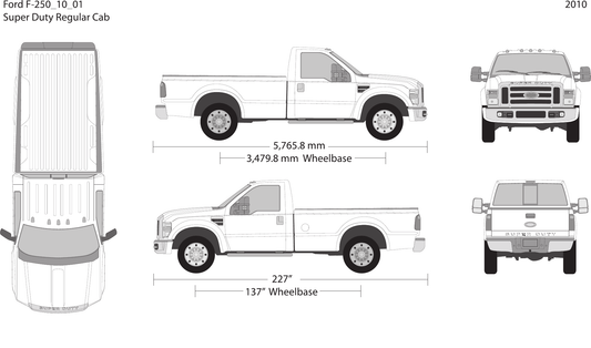 2010 Ford F-250 Vector Wrap Template - GravBase