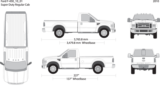 2010 Ford F 450 V01 Vehicle Wrap Template
