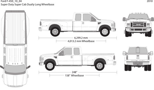 2010 Ford F-450 Vector Wrap Template - GravBase