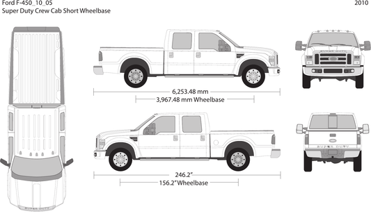 2010 Ford F-450 Vector Wrap Template - GravBase