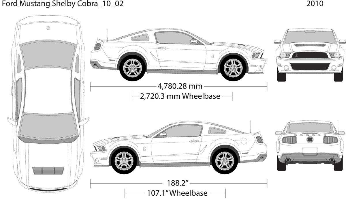 2010 Ford Mustang vector wrap template V02, Design-Ready PDF - GravBase