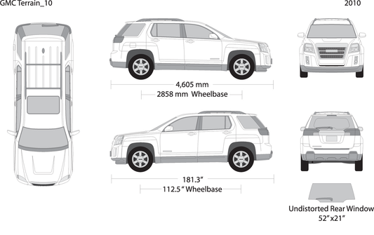 2010 Gmc Terrain V10 Vehicle Wrap Template