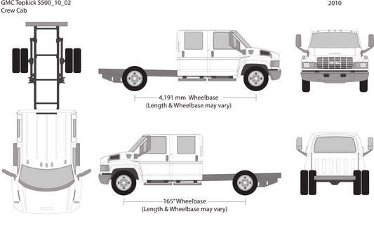 2010 GMC Topkick 5500 vector wrap template V02, Design-Ready PDF - GravBase