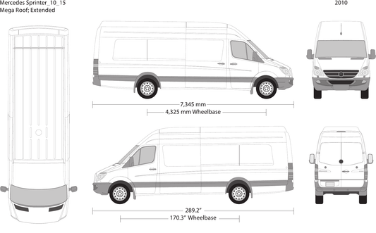 2010 Mercedes Sprinter Vector Wrap Template - GravBase