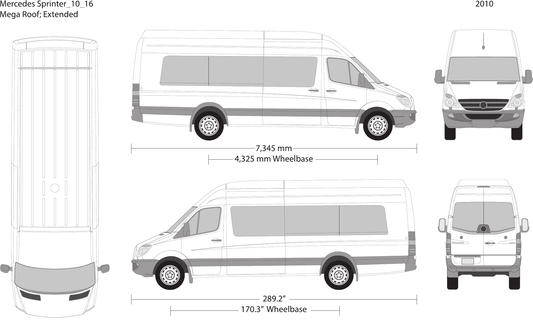 2010 Mercedes Sprinter Vector Wrap Template - GravBase