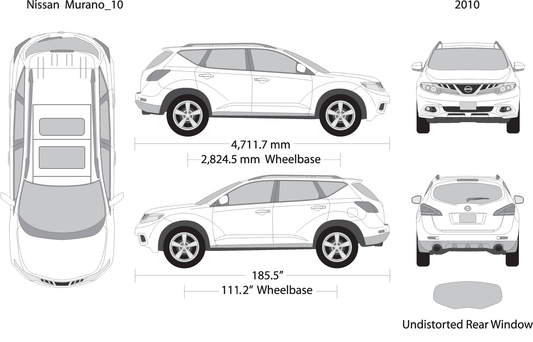 2010 Nissan Murano V10 Vehicle Wrap Template