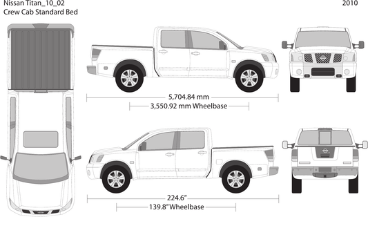 2010 Nissan Titan Vector Wrap Template - GravBase