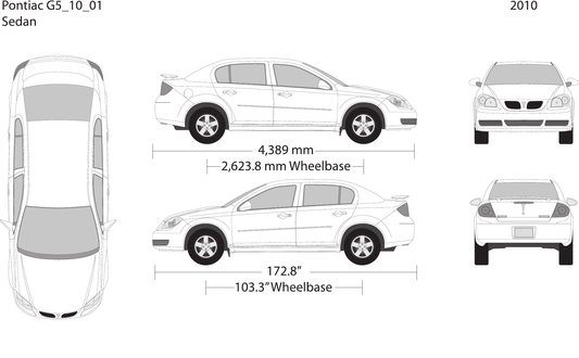 2010 Pontiac G5 vector wrap template, Design-Ready PDF - GravBase