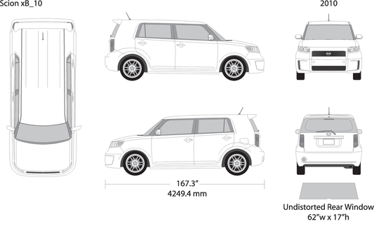 2010 Scion Xb V10 Vehicle Wrap Template