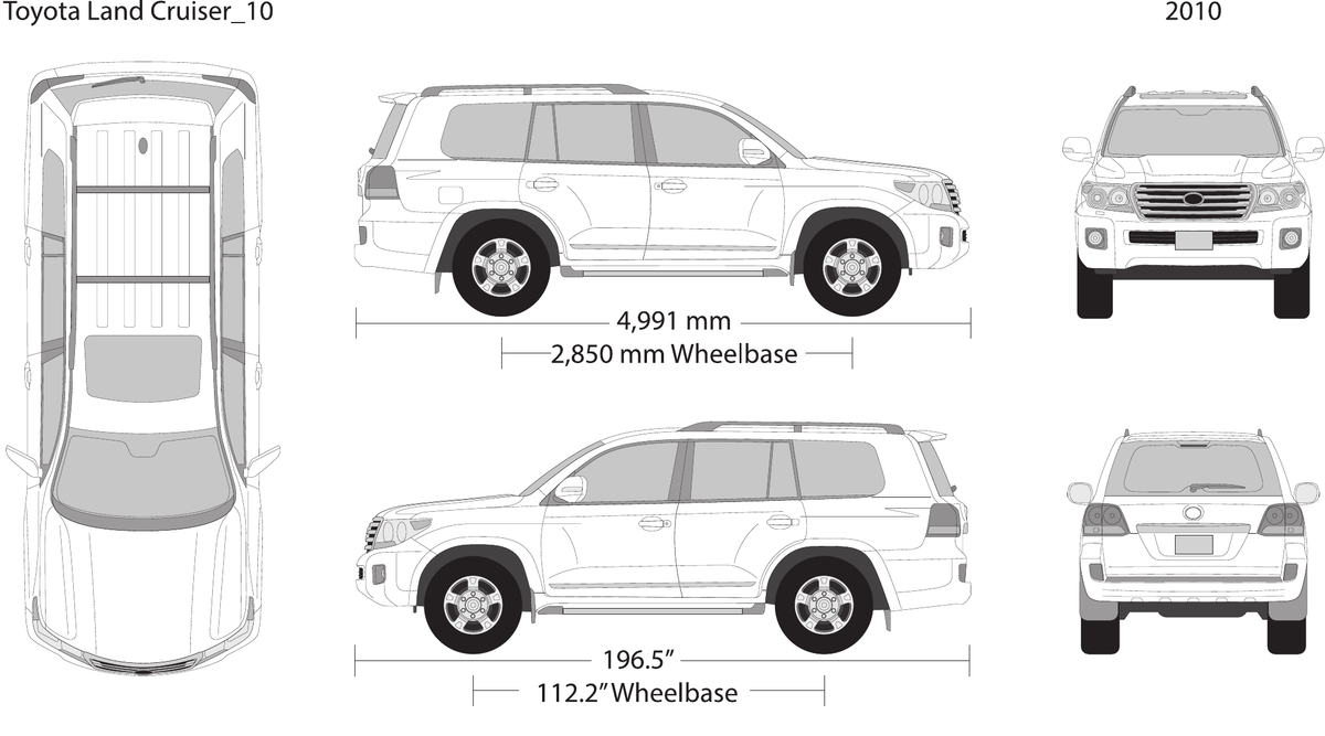 2010 Toyota Land Cruiser vector wrap template, Design-Ready PDF - GravBase