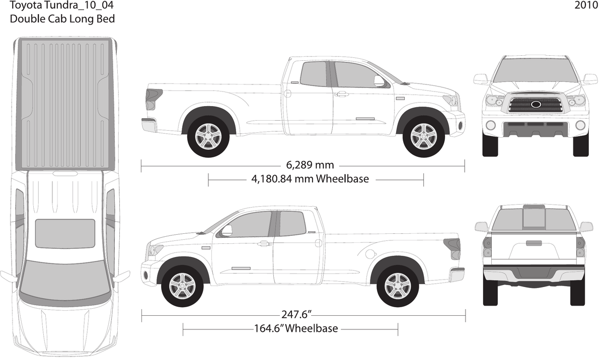 2010 Toyota Tundra vector wrap template V04, Design-Ready PDF - GravBase