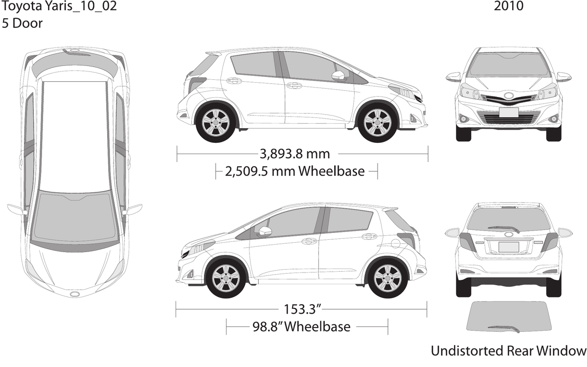 2010 Toyota Yaris vector wrap template V02, Design-Ready PDF - GravBase